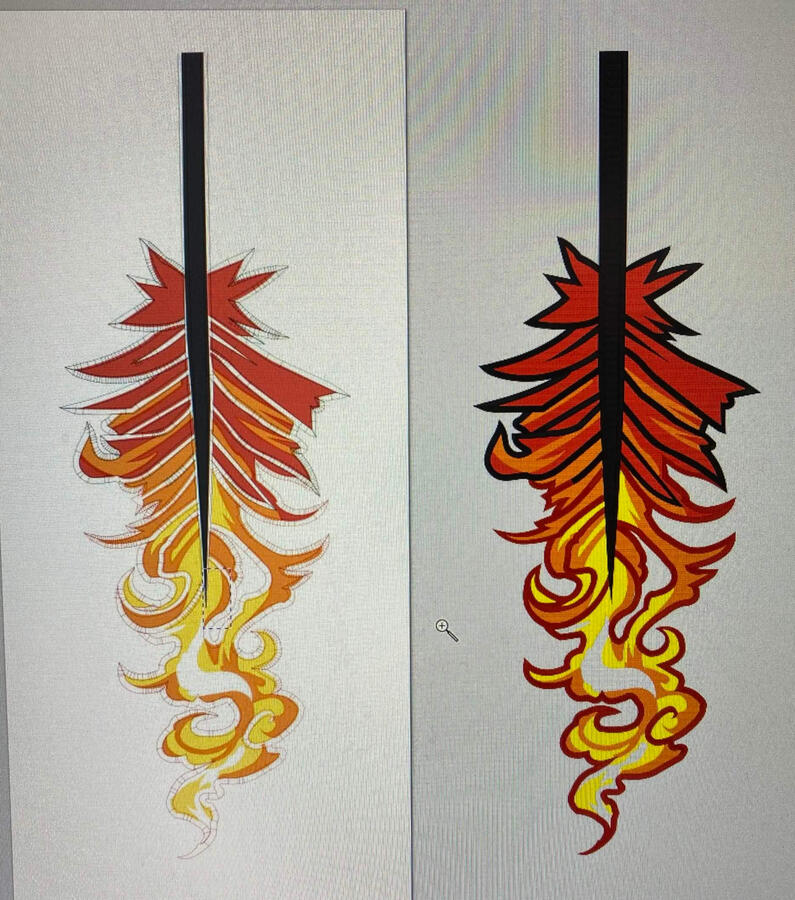 Phoenix Feather Digitizing Process