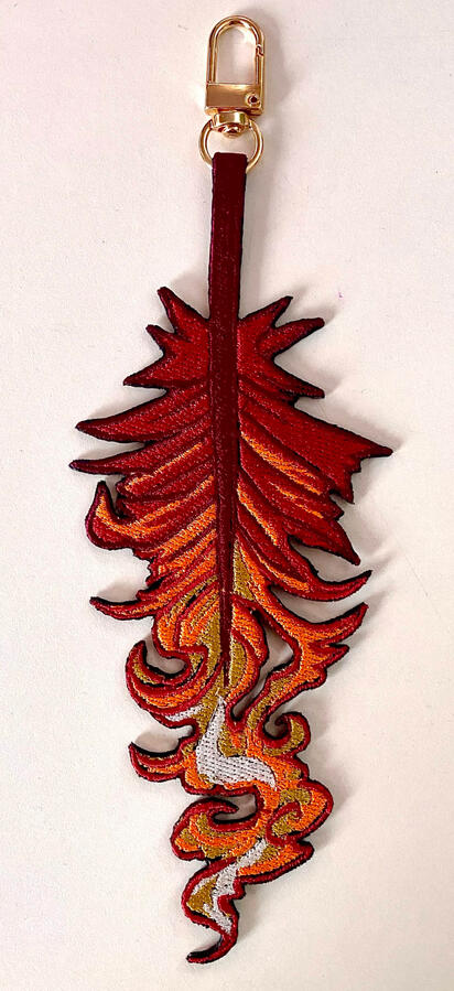 Phoenix Feather Keychain