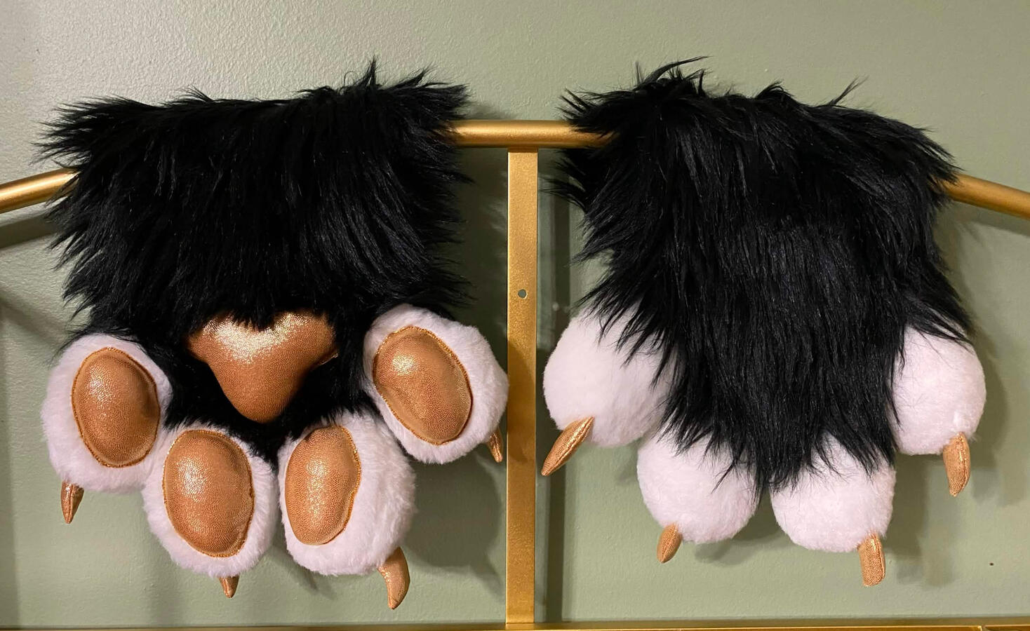 Fursuit paws, original pattern made by Kitty Roots and sewn by Kitty Roots
